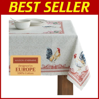 100% Cotton Rectangular Table Cloth 60x90 Inches - Campagne - Image 1 of 4