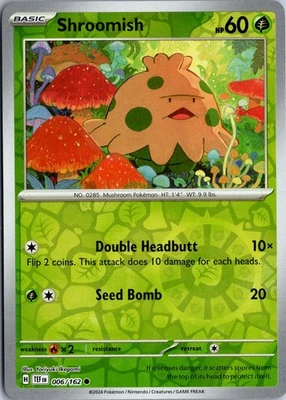 Shroomish - SV05: Temporal Forces #006/162 Reverse Holo Common - Image 1 of 2