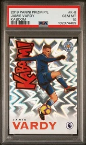 2019-20 PANINI PREMIER LEAGUE PRIZM JAMIE VARDY KABOOM! CASE HIT PSA 10 GEM MINT - Picture 1 of 2
