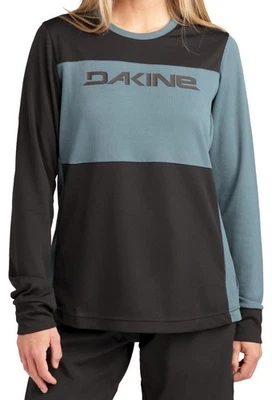 Camiseta feminina Dakine Thrillium manga longa ciclismo bicicleta azul galáctico média - Imagem 1 de 4