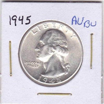 Sharp  1945   Washington   Quarter  (90% Silver)  Coin - Image 1 of 2