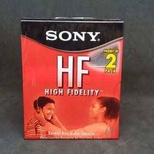 (2) Sony HF Hi-Fi Recording Type I Normal Bias Blank Cassette Tapes 60 Min. NEW - Picture 1 of 7