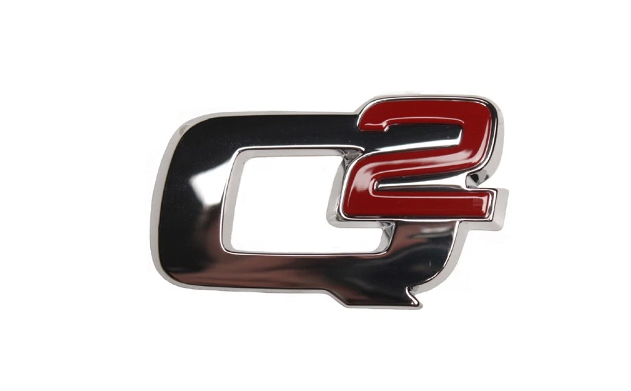 Alfa Romeo Q2 Logo Emblem Sticker Boot Trunk Rear Badge Silver - Image 1 of 1