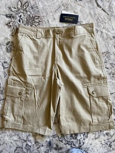 Polo Ralph Lauren Boys Stretch Twill Cargo Short Basic Sand Size 18 - Picture 1 of 8