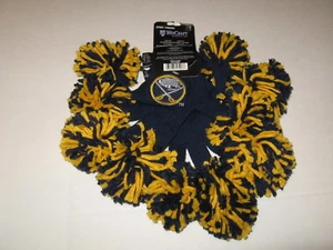 BUFFALO SABRES - NHL Hockey Team - Spirit Fingerz Pom Pom GLOVES New! NWT Adult - Picture 1 of 2