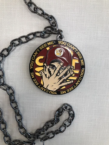 John Cena You Can’t See Me 2010 WWE Silver Tone Enamel Medallion Chain C144A-14 Cover