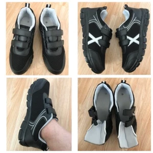 HERREN SCHWARZ ORTHOPÄDISCHER DIABETISCHER STOSS ABSORBIEREN ULTRALEICHTER KREUZTRAINERSCHUH 7-12 - Bild 1 von 12
