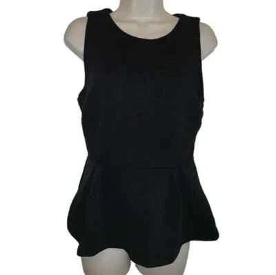 Top Attention Negro Texturizado Tejido Sin Mangas Talla S Usado en Excelente Condición Foto 1 de 4