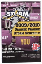 2009-10 Grande Prairie Storm AJHL Hockey Schedule !!! Boston Pizza