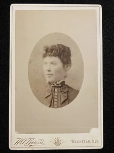 Waukegan Illinois IL Pretty Woman Lake Co. Antique Cabinet Photo - Picture 1 of 2