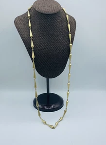 Lia Sophia RUMOR Cone Shaped Stations Matte Gold Tone Longer Necklace 40” - Picture 1 of 5