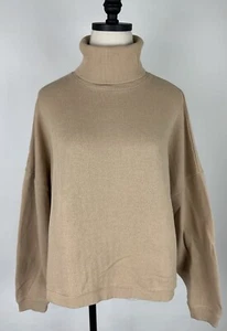 Sudadera AMERICAN EAGLE Cuello Alto M Beige Tostado Marrón Calce Relajado Minimalista - Imagen 1 de 16