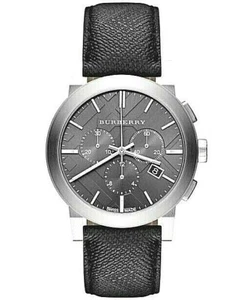 Brand New Burberry BU9362 Chronograph Dial Steel Case Leather Strap Men's Watch - Picture 1 of 2