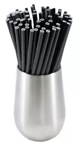 Paper Straws Wholesale Case Biodegradable FDA Approved - 5000/Ct Black 7.75" - Picture 1 of 7