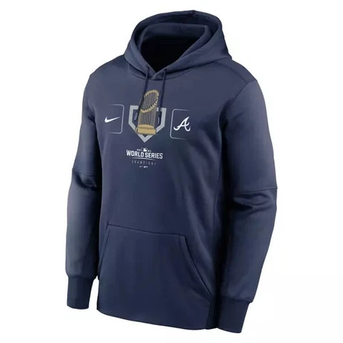 RARE Atlanta Braves World Series 2021 Champs Trophy Nike Dri Fit Hoodie - XL Cover