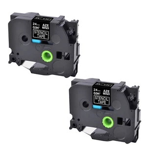 Cinta de etiqueta de plantilla 2 piezas compatible con casete Brother P-Touch STe-151 24 mm - Imagen 1 de 24