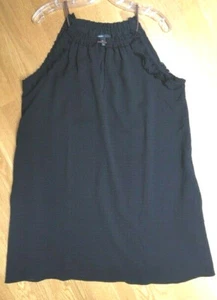 NWOT MANGO Black Sleeveless Flowy Summer Dress Braid Straps Lined SMALL - Picture 1 of 8