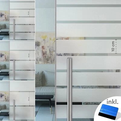 Milchglasfolie Streifen [5€/m²] Fensterfolie Folie Sichtschutzfolie Fenster DIY - Bild 1 von 4