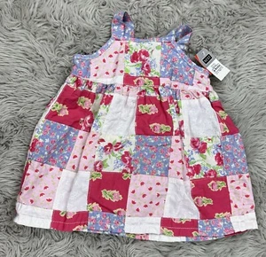 NEXT Girl's Infant 6-9 month Pink Patchwork Sleeveless Sundress - Picture 1 of 3