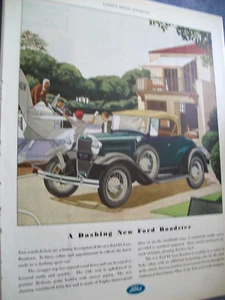 1931 Ford Model A Large-mag ad - Dashing new Ford Roadster - Wasserflugzeug - Bild 1 von 1