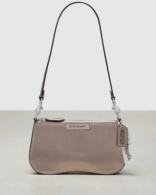 Bolso de Hombro Coach Coachtopia Ondulado - CU873 Cuero Metálico Gunmetal - Nuevo con Etiquetas Foto 1 de 4