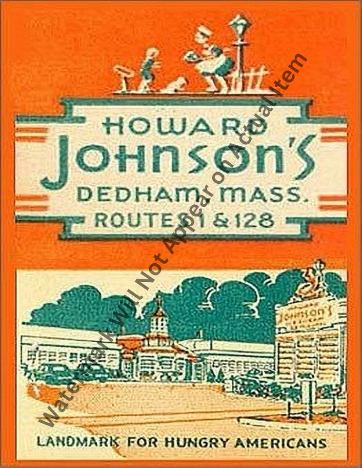 Howard Johnsons Dedham Mass Ad Vintage Photograph Print 8.5x11" - Image 1 of 1