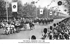 The Royal Wedding 1960 Parade Raphael Tuck Real Photo Postcard - Picture 1 of 2