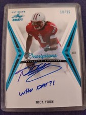 2012 LEAF ULTIMATE DRAFT INSCRIPTIONS NICK TOON ROOKIE ON CARD AUTO SP /25 