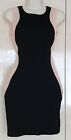 Lipsy Mesh Silhouette Ribbed Black Nude Bodycon Dress Rrp £43.00 Size 12