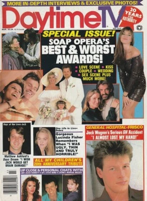 Daytime TV magazine Mar 1990 JACK WAGNER-MORGAN ENGLUND-JEANNE COOPER-JOHN APREA - Image 1 of 4