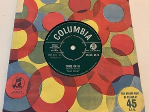 TONY BRENT Come On In / Your Cheatin' Heart 1960 UK Columbia DB4478 VG - Picture 1 of 2