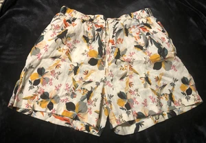 Rachel Zoe Shorts Linen Floral Elastic Waist Drawstring Casual Pocket Women's 1X - Picture 1 of 3