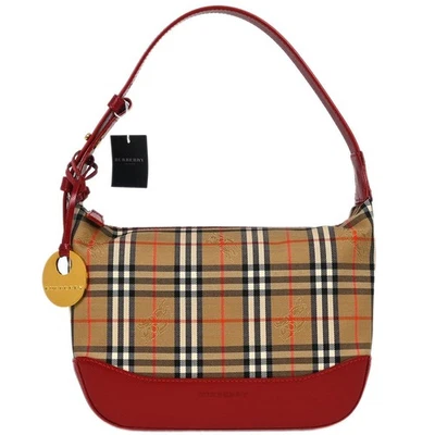 Bolso de mano Burberry beige rojo a cuadros KU035AF16 154097 Foto 1 de 4