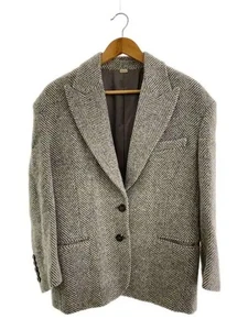 GUCCI/Peak Lapel/Tailored Jacket/Size 38/Wool/Grey/Herringbone - Picture 1 of 6