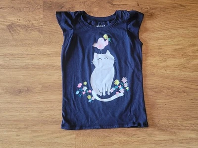 Camisa Jumping Beans Kitty Cat Azul Marino Manga Corta Niñas Talla 4T Foto 1 de 3