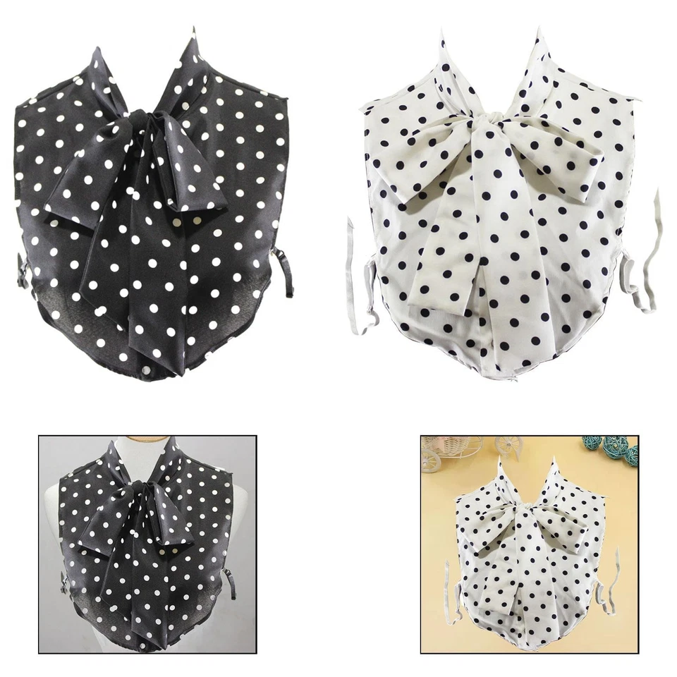 Colletto Finto Donna Accessorio Colletto Elegante Pratico Decorativo Dots Nylon - Immagine 1 di 1