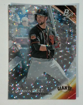 2017 Bowman Platinum #30 Brandon Belt Ice San Francisco Giants Baseball - Image 1 of 2