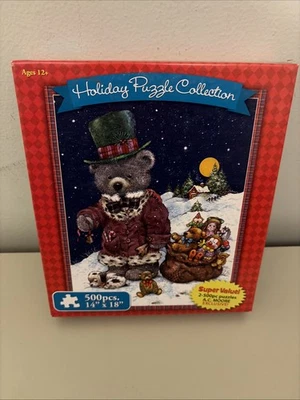 Karmin Int. Bear With Gifts - Single Puzzle 500 pcs Made USA Holiday New Xmas - Image 1 of 4