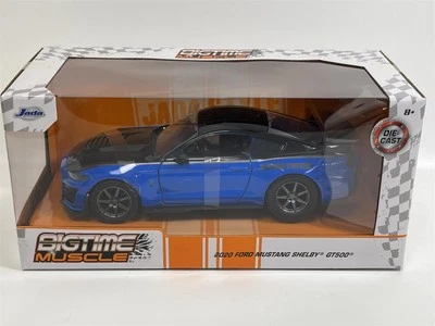 Ford Mustang Shelby GT500 2020 Blu Big Time Muscle 1:24 Scala Jada 33881 - Immagine 1 di 4
