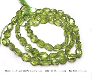 Green Peridot 4-5mm Faceted Oval Beads 122N 14"Strand! - Picture 1 of 1