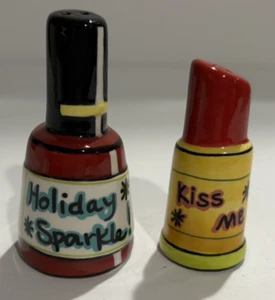 Esmalte de uñas y lápiz labial cerámico salero y pimentero Kiss Me & Holiday - Imagen 1 de 4