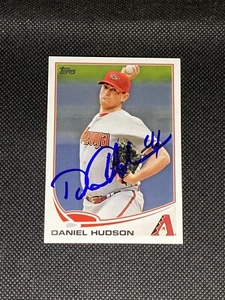 Daniel Hudson Arizona Diamondbacks Signed Auto 2013 Topps Card #41 ~ COA - Picture 1 of 3