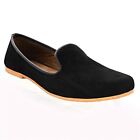 Mens Nagra Jutti Mojari ethnic Shoe faux leather loafer US size 7-11 Black SH5P