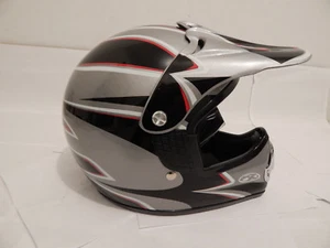 Helmets Cycle/ATV Answer M7 Youth Medium Size Silver/Black New - Picture 1 of 3