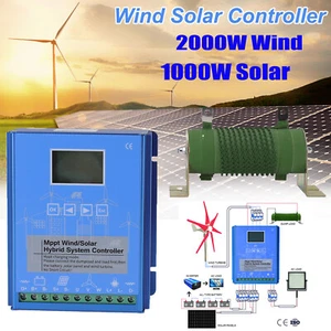 Controlador de carga híbrido 3000W 24V48V MPPT controlador de refuerzo de viento solar y Bluetooth - Imagen 1 de 10