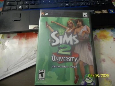 THE SIMS 2 UNIVERSITY~EXPANSION PACK~2006 VG/C 2 DISC PC CD-ROM~W/MANUAL - Image 1 of 3