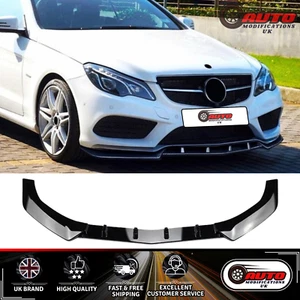 Mercedes E Class Coupe W207 C207 AMG Line Front Lip Splitter Gloss Black 2013-16 - Picture 1 of 8