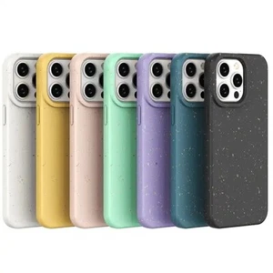 Coque Écologique pour iPhone 15 14 13 12 Pro 11 X XS XR Jaune Turquoise Vert - Photo 1 sur 9