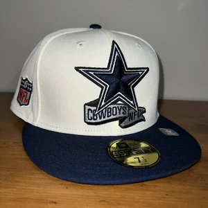 New Era Dallas Cowboys Blue Cream 59Fifty Sideline On Field Fitted Hat Cap 7 1/2 - Picture 1 of 12