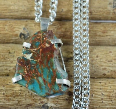 Colgante Áspero Gemas 33,10 quilates Turquesa Lago Carico Azul Natural Certificado VER VDO Foto 1 de 4